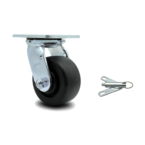 4 Inch Polyolefin Swivel Caster with Ball Bearing and Swivel Lock